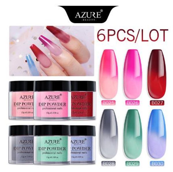 

6pcs/lot gradient shiny color dipping nail art dip kit base coat gel glitter nail set, Silver;gold