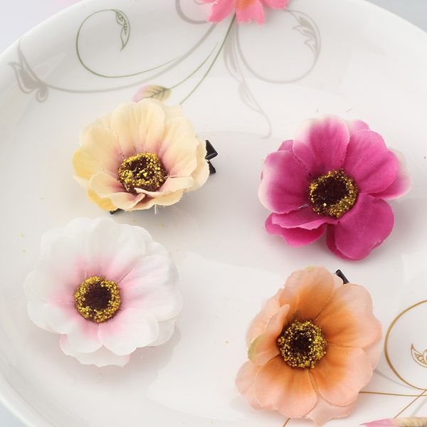M Mism New Flower Baby Hairpins Bloom Sunflower Hairgrip Girls Hair Accessories Headwear Flora Hair Clip For Girls Infant Girl Hair Accessories