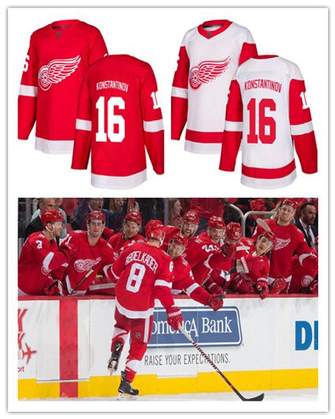 

men's vladimir konstantinov jersey detroit red wings 16 fanatics red home premier white away breakaway hockey jersey women's youth, Black;red