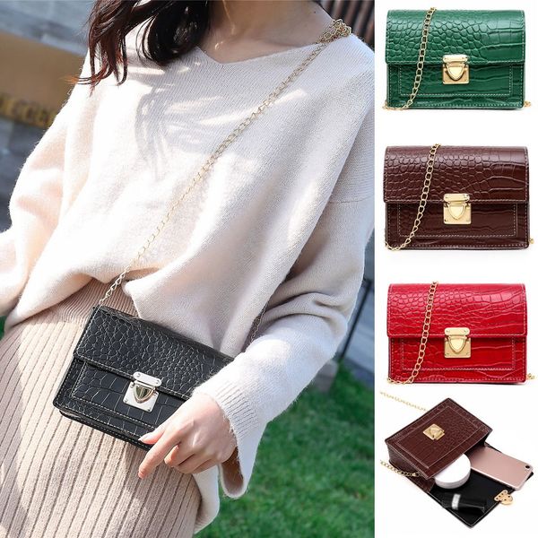 

2019 new summer solid female bag hasp fashion women solid color hnadbag phone bag shoulder shopping messenger