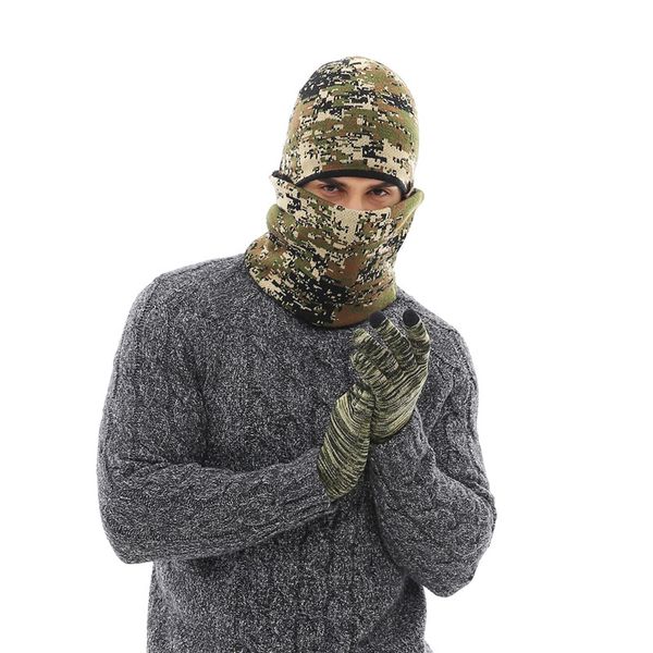 

2019 new fashion 3pcs winter warmer for men&women multicolor hat&scarf&touchscreen gloves gifts in stock, Blue;gray