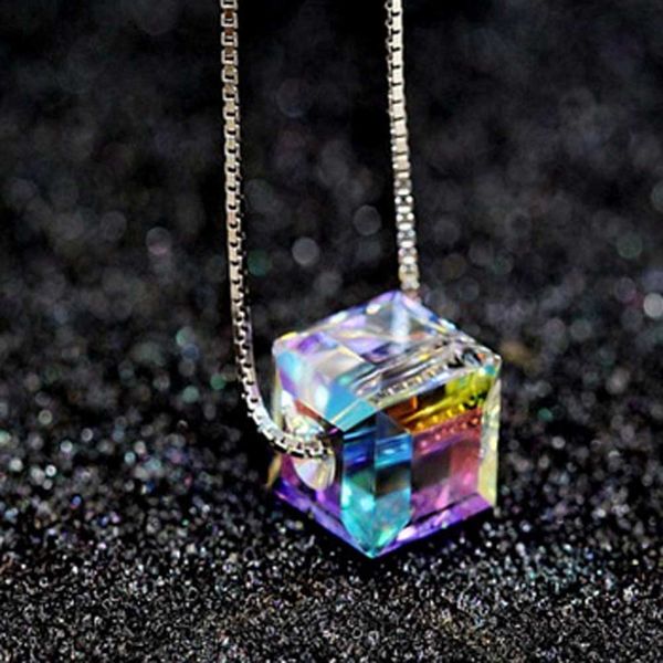 

modern polar light candy clavicle personality novelty individual necklace supplies magic casual latest simple, Silver