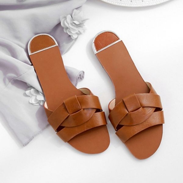 

women slippers leather slides elegant shoes summer beach sandals slip on casual sandals soft flip flops ladies fashion footwear, Black