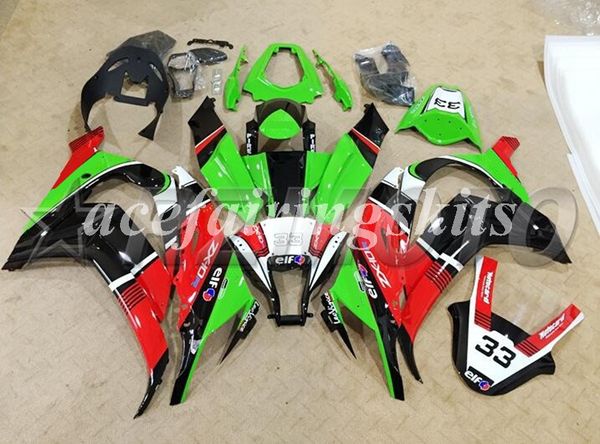 

new abs motorcycle full fairings kit fit for kawasaki ninja zx-10r zx10r 2011 2012 2013 2014 2015 10r 11 12 13 14 15 green number 33