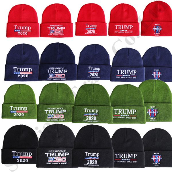 

knitted hats 2020 president trump keep america great winter crochet hats skull beanies outdoor ski knit caps c82101, Silver