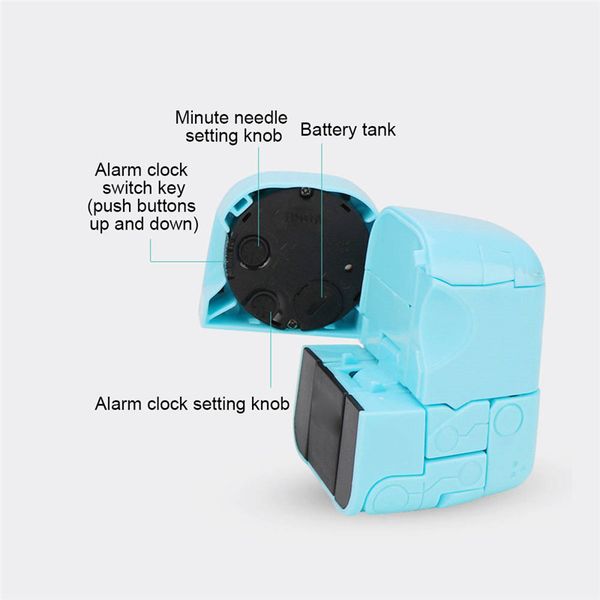 

cute deformation alarm clock robot toys learning child mini dog clocktoys for children baby puppy walking kids toys
