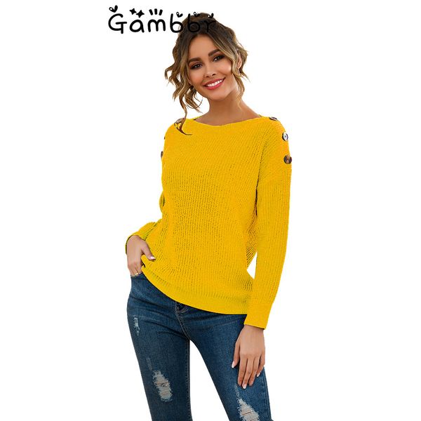 

2019 autumn winter women pullover sweater fashion solid designer button casual loose jumper o-neck long sleeves female sweater, White;black