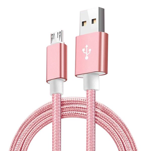 Alta qualidade 10FT caixa metálica trançada Cable 3M longa Micro carga cabo USB 2A Durable alta velocidade cabo de carregamento para Smart Phones