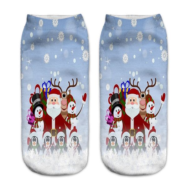 

3d printed christmas women casual socks cute low cut ankle socks 2019#25