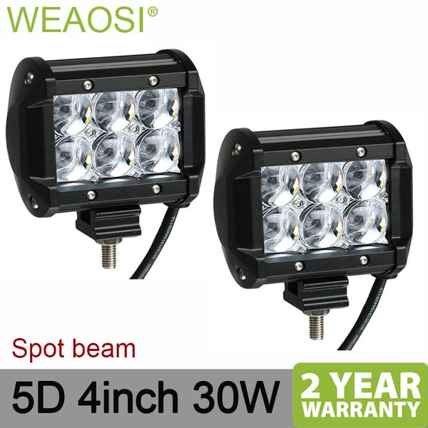 

double rows 4inch 30w 5d led work light spot flood 12v 24v high power waterproof