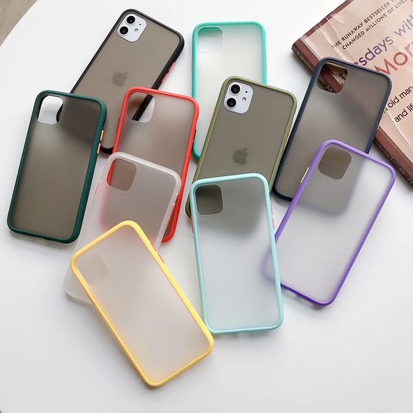 

mint hybrid simple matte bumper phone case for iphone 11 pro max xr xs max 6s 8 7 plus shockproof soft tpu silicone clear cover