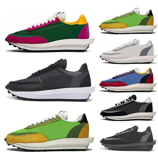 

2019 ldv waffle mens womens running shoes green gusto pine green blue black grey mens trainers sneaker shoes size 36-45