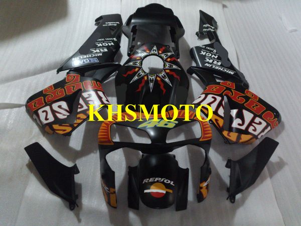 Kit di carenatura motociclistico per Honda CBR600RR 03 04 CBR 600RR F5 2003 2004 05 CBR600 ABS Orange Matte Black Cares Set+Gifts HG35