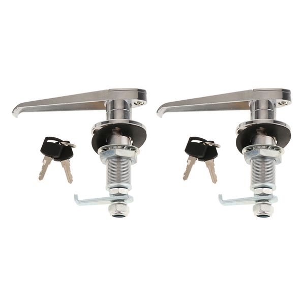 

silver cabinet door handle lock l with 2 keys for truck toolbox cabinet