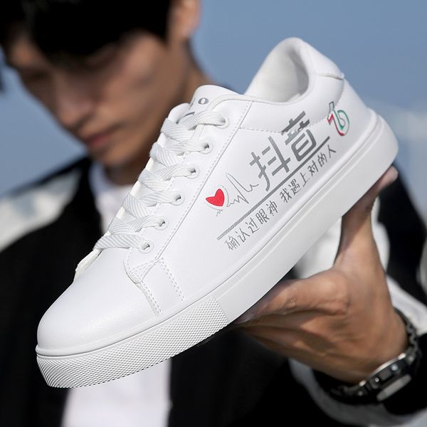 

2019 douyin new style shoes white shoes korean-style fashion men's casual popular fashion small meat, Black