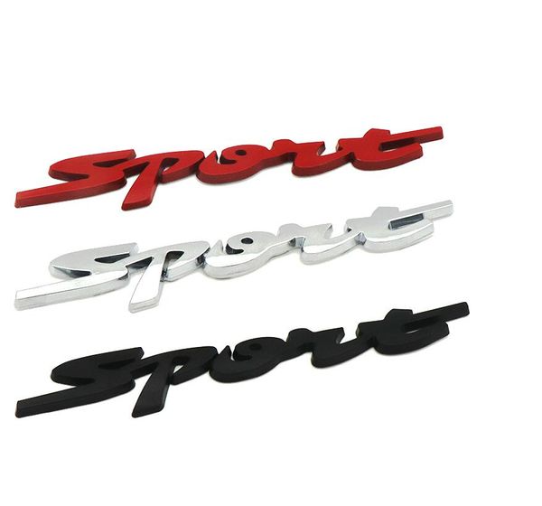 Araba Sticker Spor Sürümü Spor Sözcüsü 3D Krom Metal Amblem Rozeti Çıkartma Otomatik