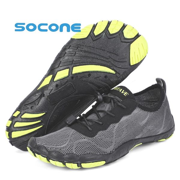 

socone 2019 men women water sports shoes quick drying aqua swim shoes for pool beach surf walking water park tenis masculino