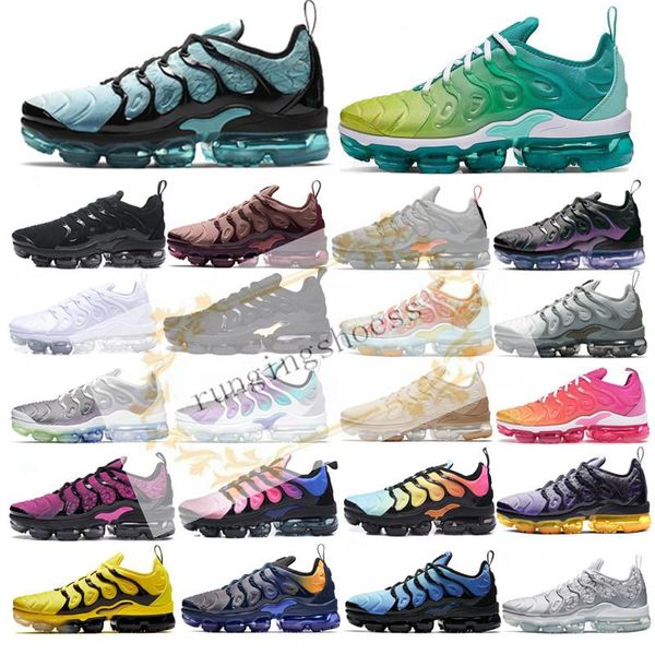 

2019 tn plus outdoor shoes bumblebee be ture hyper blue violet pink rise tropical sunset game royal mens women sports sneakers 36-45