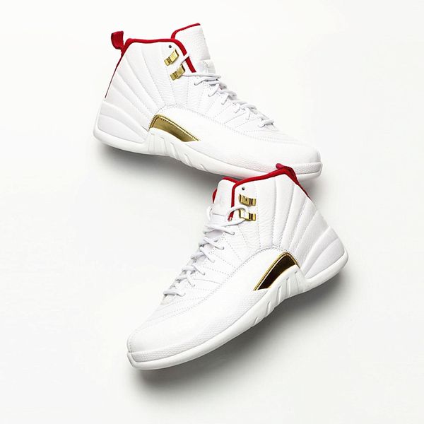 

Кубок мира ФИБА x Jumpman XII 12 Белый Красный Мичиган баскетбольная обувь для высокого