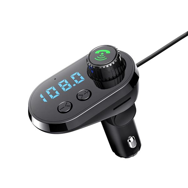 

car mp3 player bluetooth v5.0 car fm transmitter touch screen wireless handsdouble usb output 2019 new