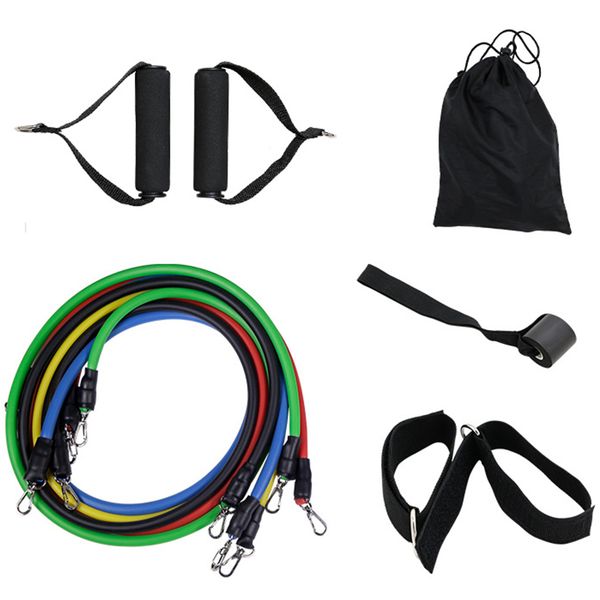 

vip link 11pcs/set resistance bands yoga fitness rubber tubes band stretch training home gyms exercise workout elastic pull rope
