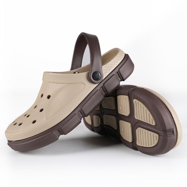 

men outdoor sandals comfortable holes garden beach shoes 2020 summer hollow flats waterproof sandal new flip flops slipper 2809