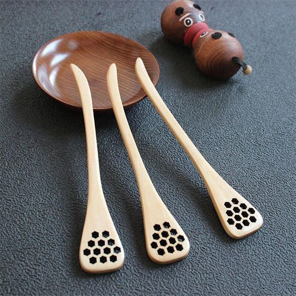 

practical long handle wood honey spoon mixing stick dipper for honey jar coffee milk tea stirring bar supplies kitchen tools