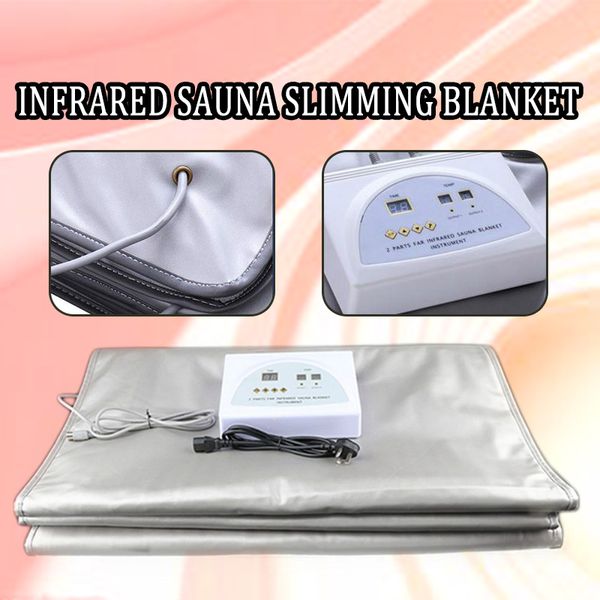 

2019 новая модель 2-х зонная fir sauna far инфракрасное тело slimming sauna blanket нагревательная терапия slim bag spa weight loss body det