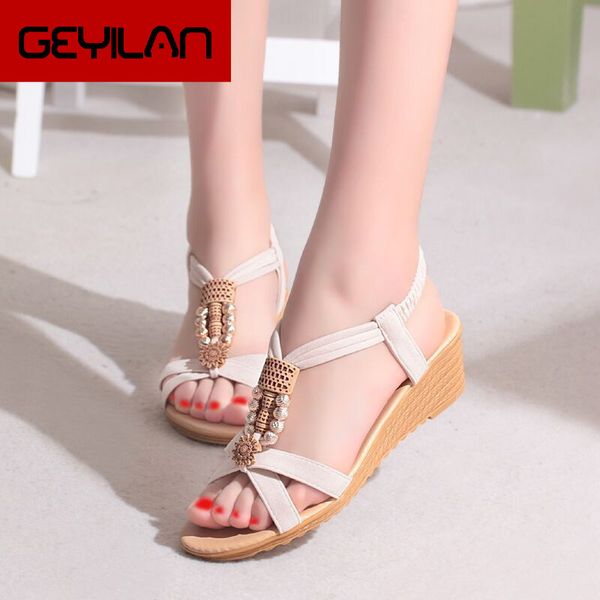 

sandals women's shoes summer new style thick bottom slope heel casual muffin flat bottom word with sandals women, Black