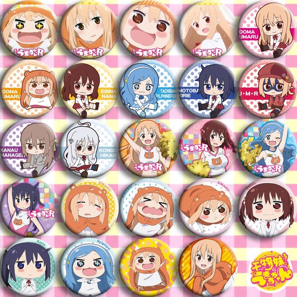 

58mm badges brooch himouto umaru-chan uÂ·mÂ·r nanan ebina acrylic round pins, Gray