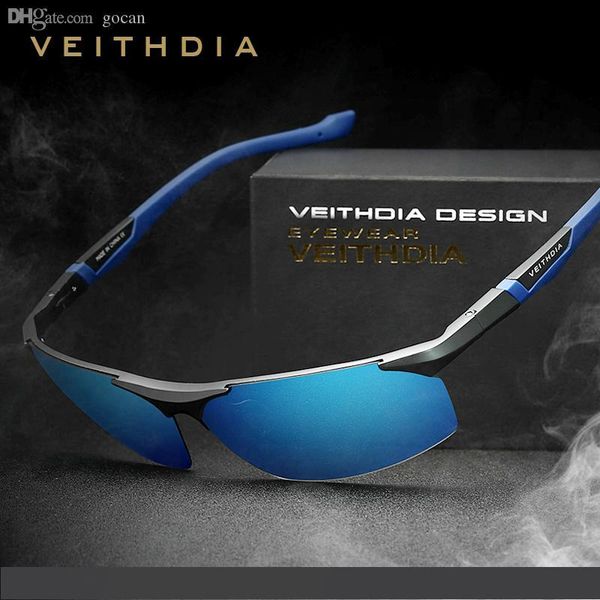 

wholesale-veithdia aluminum magnesium men's sun glasses polarized sports driving sun glasses oculos male eyewear sunglasses for men 658, White;black