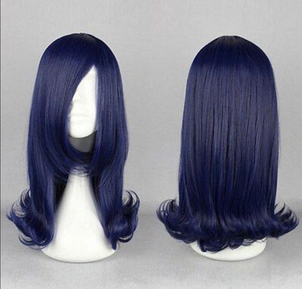 

wig 2019 50cm long multi color cosplay costume wig 85, Black;brown