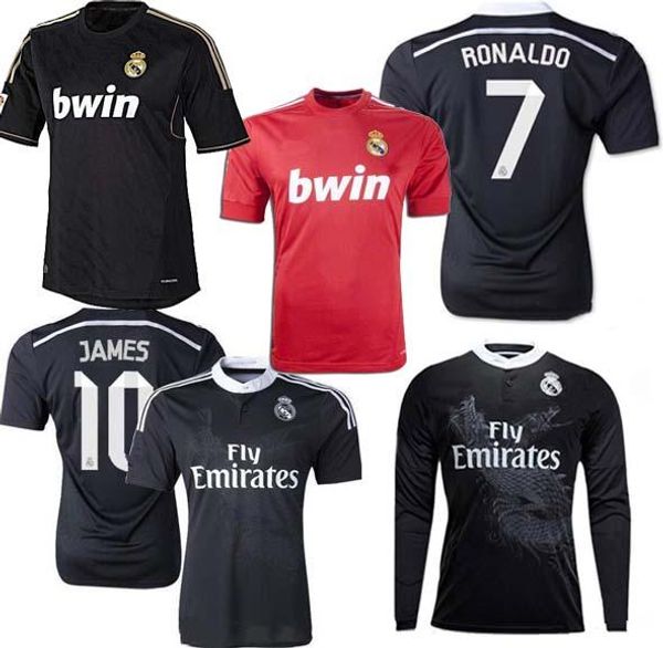 

real madrid soccer jersey 2004 2005 2006 2012 retro vintage classic zidane beckham ronaldo raul bale camisetas futbol maillot de foot shirts, Black;yellow