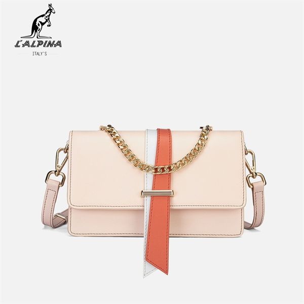 

l'alpina kangaroo 2020 fashion versatile women's shoulder bag pink apricot hand-held messenger bag