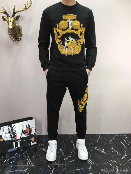 

tracksuit men luxury sweat suits autumn brand mens jogger suits jacket + pants sets sporting women suit hip hop sets -3xl, Gray
