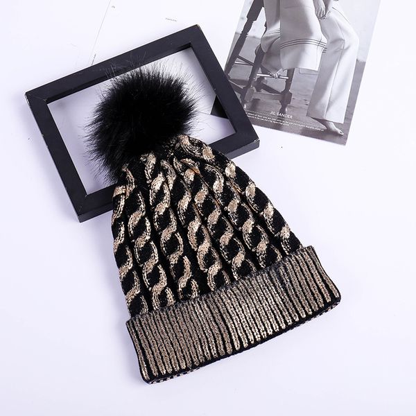 

new winter women fashion hat warm ear protection crochet winter knittig glittering caps autumn beanies wholesale, Blue;gray