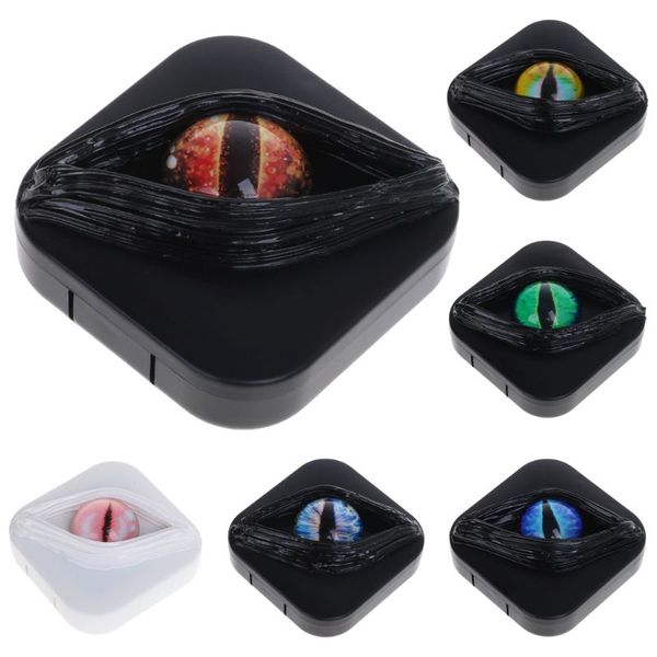 

contact lens case fancy halloween gifts eyes personality box mirror unique storage travel portable holder boxes lenses care kit