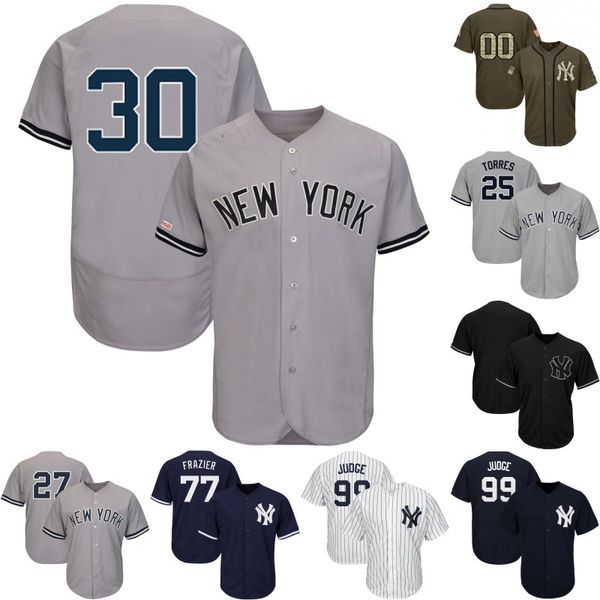 

#30 Edwin Encarnacion Jersey Gleyber Torres J.A. Happ Didi Gregorius Gary Sanchez Aroldis Chapman Aaron Judge Yankees Baseball Jerseys
