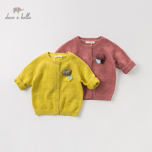 

dbm10857 dave bella autumn infant baby girls fashion cardigan kids toddler coat children cute cat solid knitted sweater, Blue