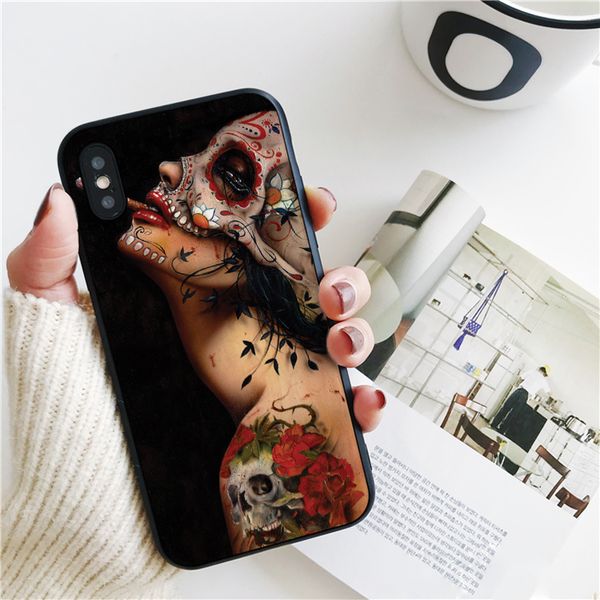 

fundas skull smoke cover for iphone 11 pro xs max xr case for iphone 8 7 6s plus 5s se 5 case soft silicone cover.