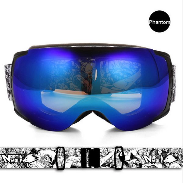 

north wolf uv400 anti-fog double-lens professional ski goggles skiing eyewear ski glasses skiing snowboarding goggles