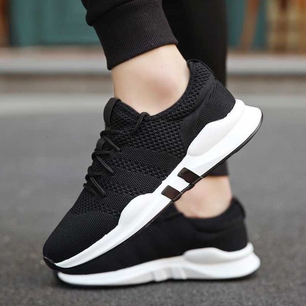 

new arrival men shoes 2020 running shoes sneakers light weight lace up comfortable jogging black white sports