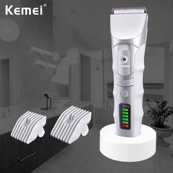 

new kemei km-848 hair clipper ceramic hair clipper with digital display variable speed adjustment electric push