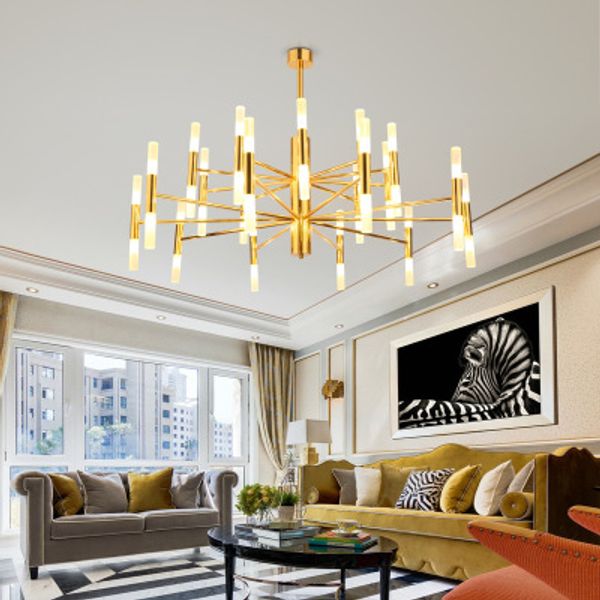 

simple European rod tube pipe hanging pendant light lamp LED droplight Modern foyer living sitting room LED drop