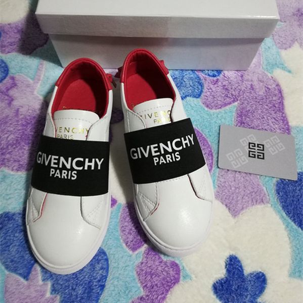 

2019 white brown color baby boy gir stretch fabric + rubber sole child athletic shoes sneakers patch design child slip on shoes, Black;red