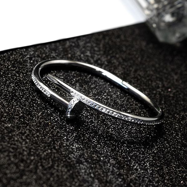 

bracelet designer stainless steel love bracelet jewelry cuff 18k rose gold plate bangles bracelets for women for gift ing, Black