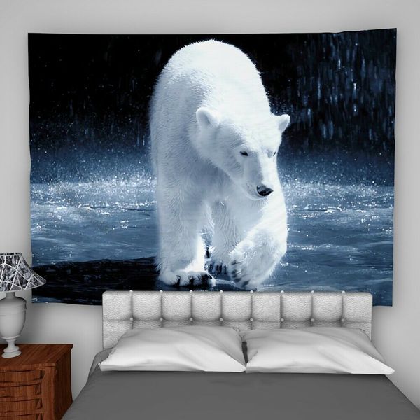 Polar Bear Wall Hanging Tapestry Psychedelic Bedroom Home Decoration Map Tapestry Medieval Tapestries From Ptdiy1 19 63 Dhgate Com