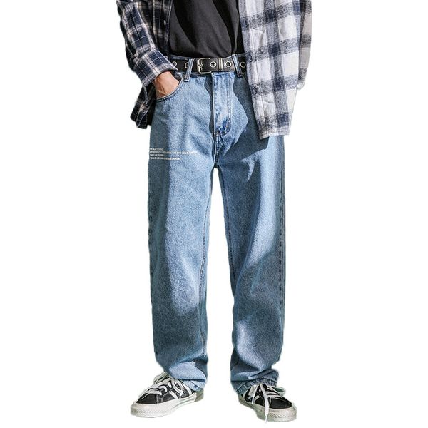

aboorun harajuku hip hop мешковатые джинсы мужчины вышивки урожай streetwear сыпучие скейтборд джинсовые брюки для мужского r3176, Blue