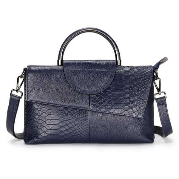 

women blue first layer leather ladies handbag 2020 red wild messenger bag green embossed crocodile shoulder ladies bags