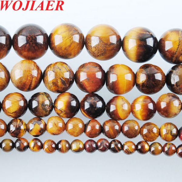 

wojiaer натуральный камень желтый тигровый глаз бусины оптовая продажа 8-12 мм мала бусины для diy личный браслет ожерелье ювелирных изделий, Black